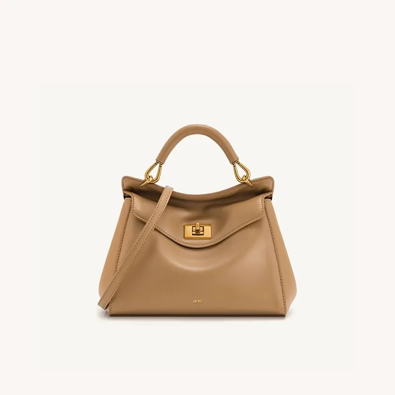 JW PEI Lente & Herfst gesp tas niche mode echt lederen schoudertas crossbody tas gesp high-end veelzijdige dames handtas