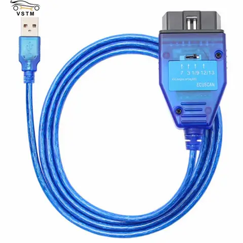 Best FTDI FT232RL FT232RQ Chip Auto Car Obd2 Diagnostic Cable for VAG for Fiat KKL USB Interface Car Ecu Scan Tool 4 Way Switch