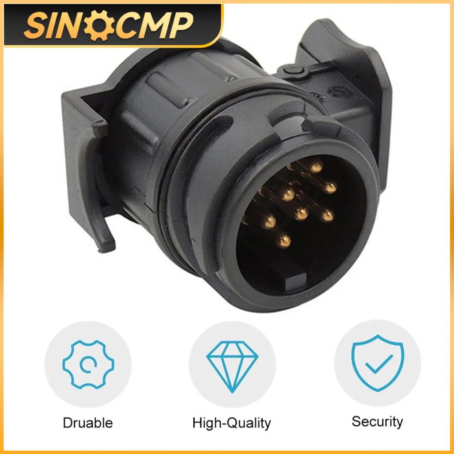 1PC Brand New Waterproof 13 To 7 Pin Plug Trailer Caravan Electric Adapter Socket Connector