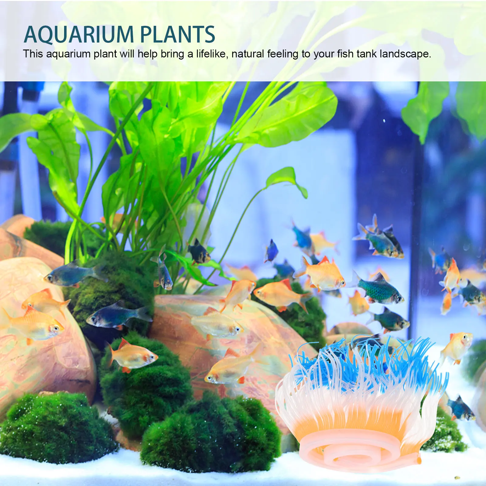 

Flexible Aquarium Fake Silicone Ornament Fish Tank Decor Simulated Coral For Aquatic Adornment Noctilucence Fish Tank