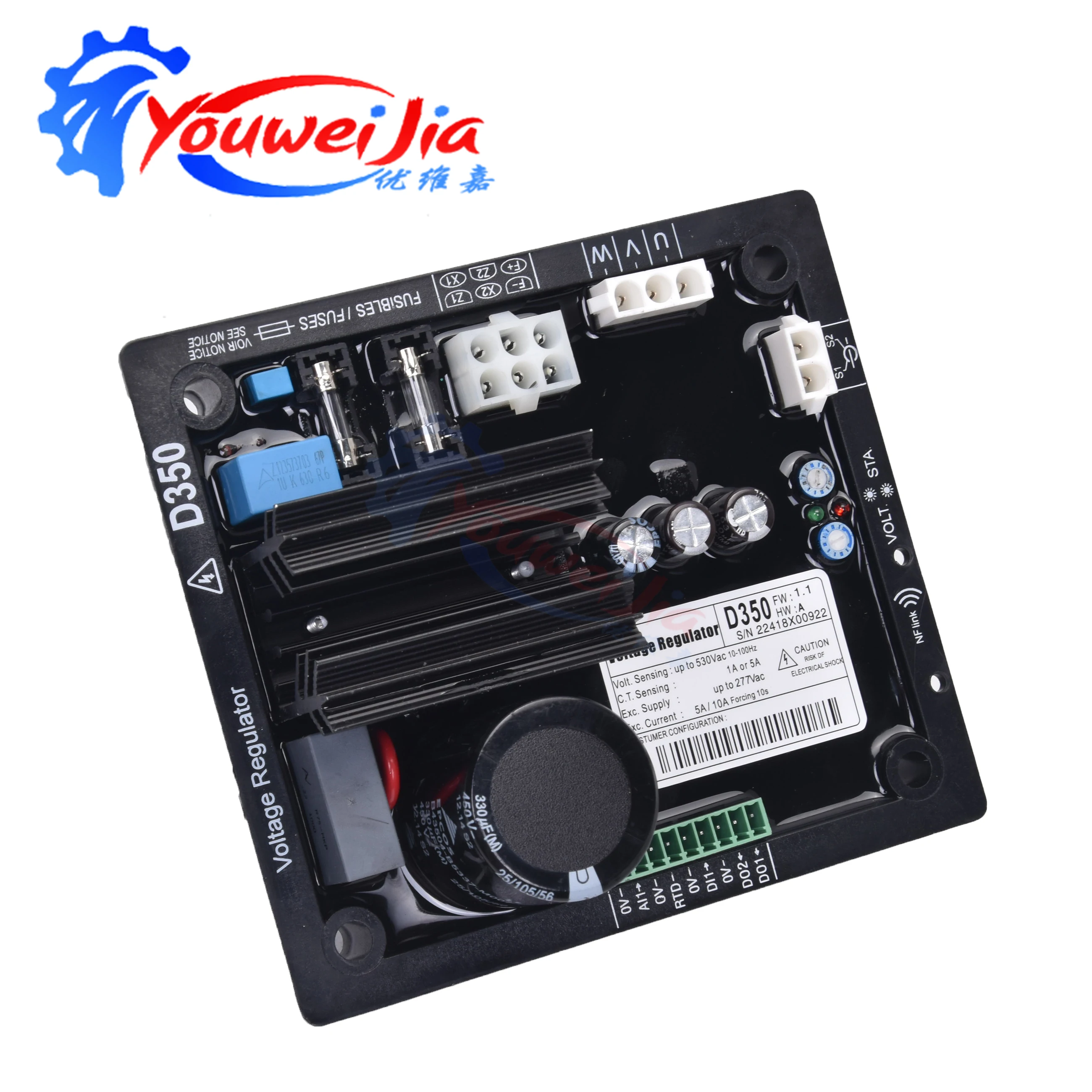 

D350 Brushless Generator Set Excitation Voltage Regulator Automatic Voltage Regulation Pressure Plate for Electrical Systems