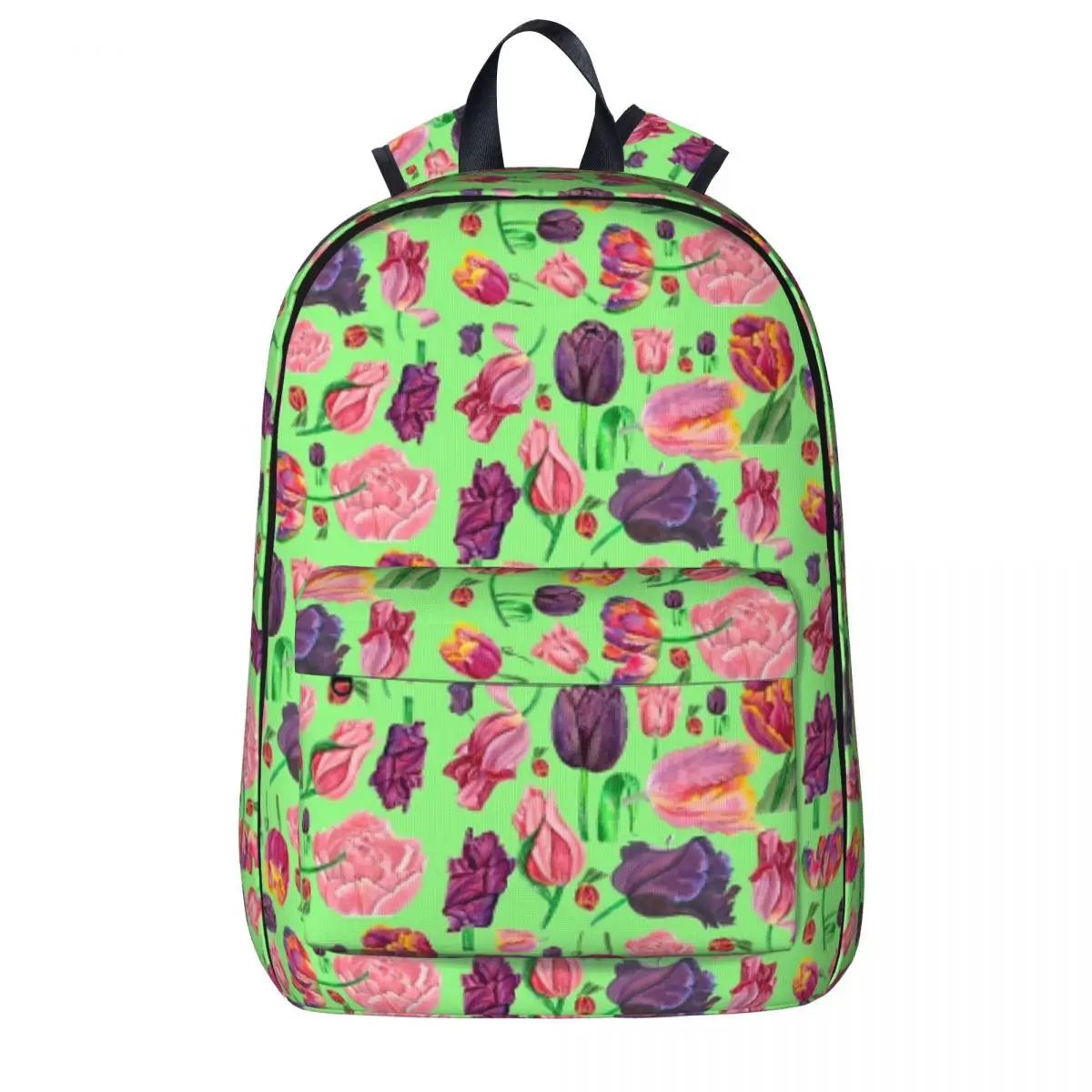 Tulip Collage Backpacks Boy Girl Bookbag Children School Bags Cartoon Kids Rucksack Laptop Rucksack Shoulder Bag Large Capacity