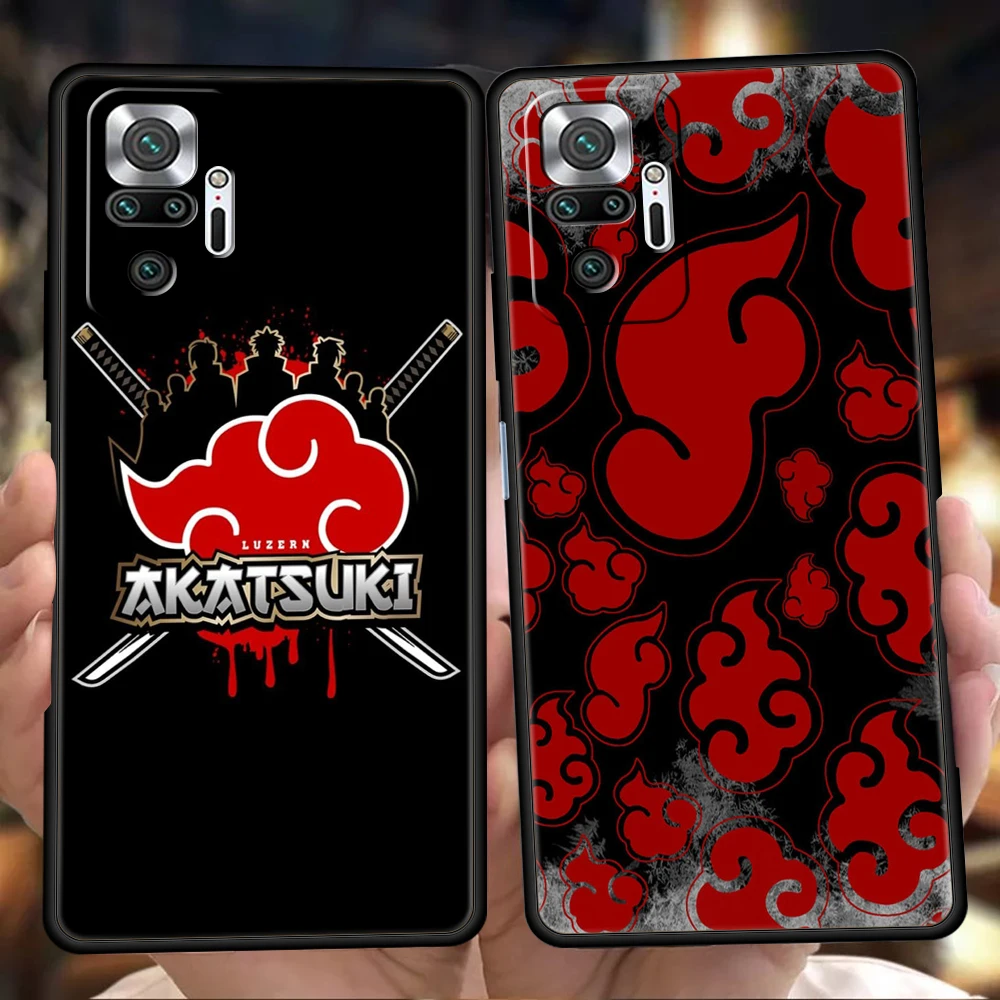 A-Akatsuki Cloud Phone Case Cover for Redmi 13C 10C Note 13 12 10 11 Pro Plus 7 8T K40 K50 Gaming Pro Plus 5G Soft Shell Capas