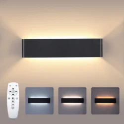 2.4G Remote Control Dimming Wall lamp LED 16W Wall Light Modern Wall Lamps Indoor Wall Lights Including LED Plate 110V-260V for