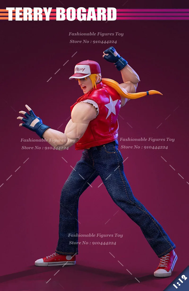 TS-XZZ-005 1/12 Men Soldier Terry Bogard Japanese Classic Fighting Game Doll Full Set 6Inch Action Figure Model Collection Gift