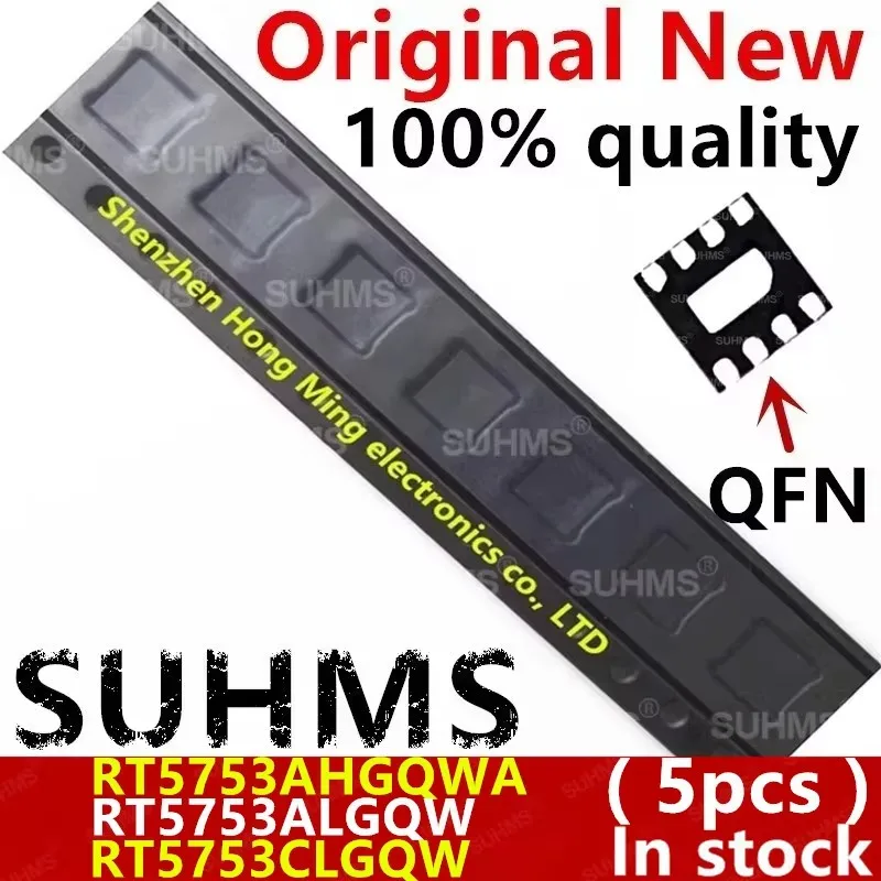 (5piece) 100% New RT5753AHGQWA RT5753AHGQW RT5753A 5KL 5K* RT5753ALGQW RT5753AL 51A 51* RT5753CLGQW RT5753CL QFN-8