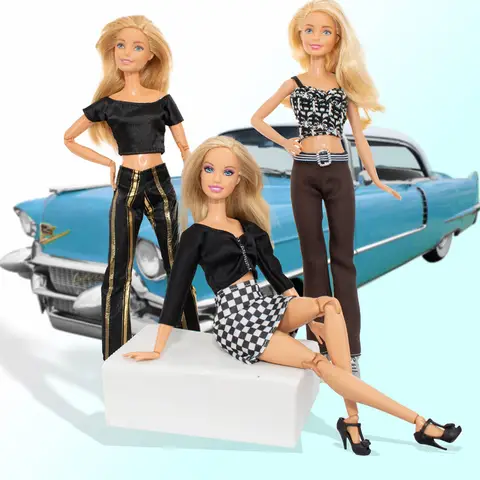 बार्बी के लिए 27-30 सेमी गुड़िया ड्रेस अप कपड़े सहायक उपकरण 1/6 गुड़िया फैशन पैंट/स्कर्ट सेट लड़कियों उपहार खिलौना 8 best sales बार्बी गुड़िया के कपड़े और सामान - №4