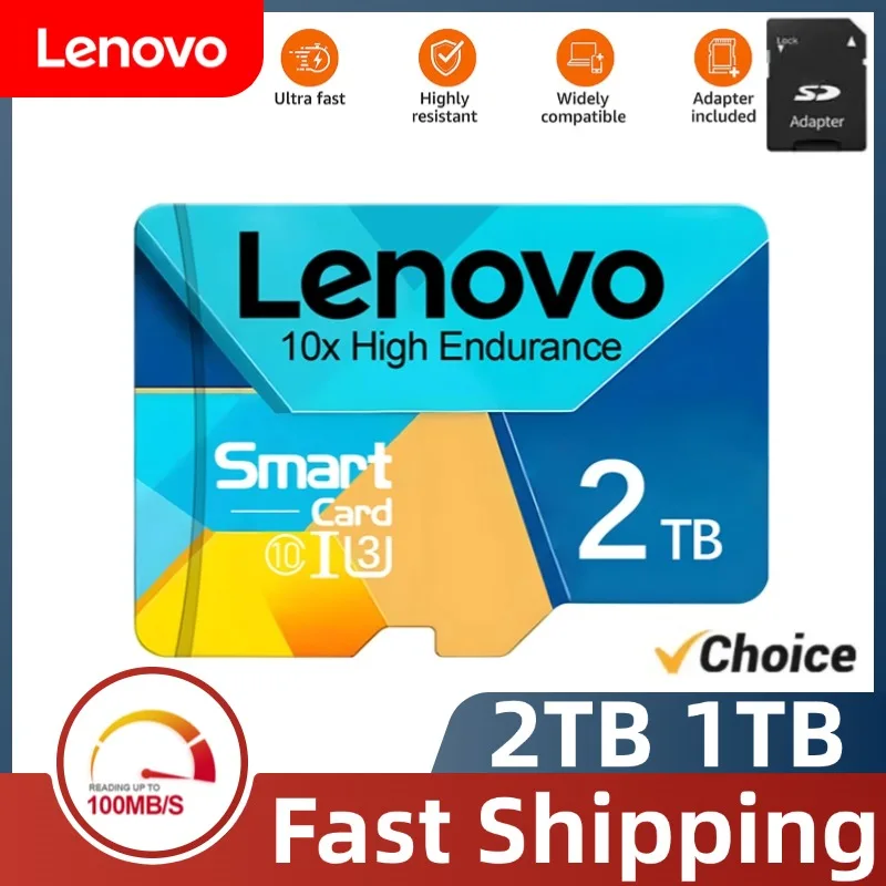 Scheda di memoria Lenovo 1TB Mini 128GB 512GB Micro Card classe 10 256GB U3 4K scheda Flash SD TF ad altissima velocità 2TB per fotocamera PC