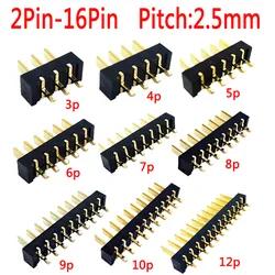 5PCS Laptop Battery Connector 2 3 4 5 6 7 8 9 10 11 12 13 14 15 16PIN Pitch 2.5MM Holder Clip Slot Contact 180 degree Male Plug