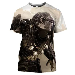 New Hot Warrior 3D Printed T-shirt Unisex Anime Predator Summer Short Sleeve Top Trendy Casual Sport Personalized Men's Clothing