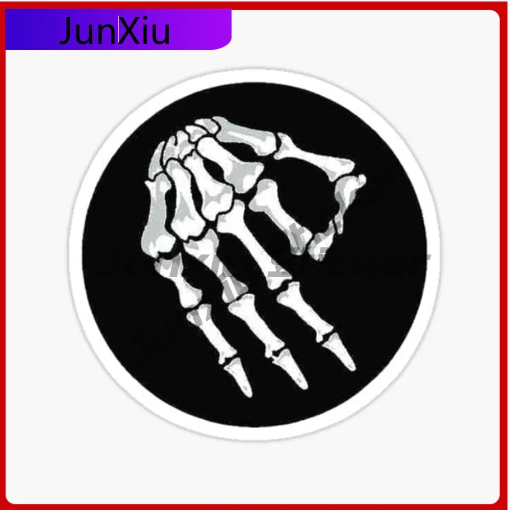 Circle Game Skeleton Hand Funny Hard Hat Stickers Waterproof Decals Welder Pipefitter Construction Helmet Union Hardhat Mechanic