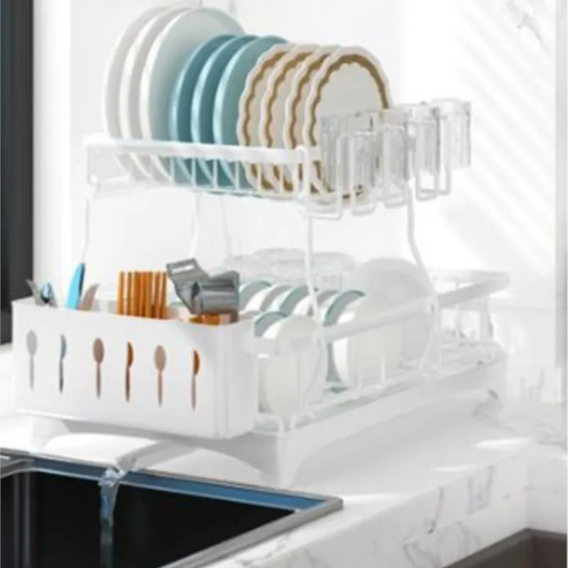 Realife Kitchen Dish Drain Rack Household Countertop Dish Storage Rack Detachable Sink Side Dish And Utensil Storage Rack 2024