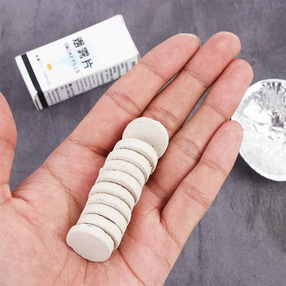 10 Stuks Verbranding Rook Cake Pillen Rekwisieten Hulp Rook Ronde Effect Show Voor Fotografie Evenement Party Halloween Decoratie Tool