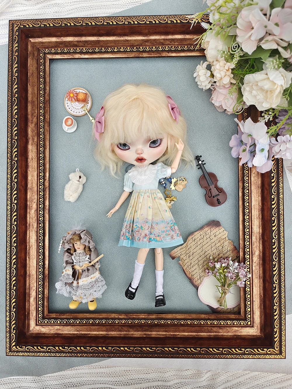 

Новая одежда ручной работы для куклы Блайт, милая кружевная винтажная классическая рубашка, одежда для Ymy Licca Azones Ob22 24 27 YMY, аксессуары для кукол