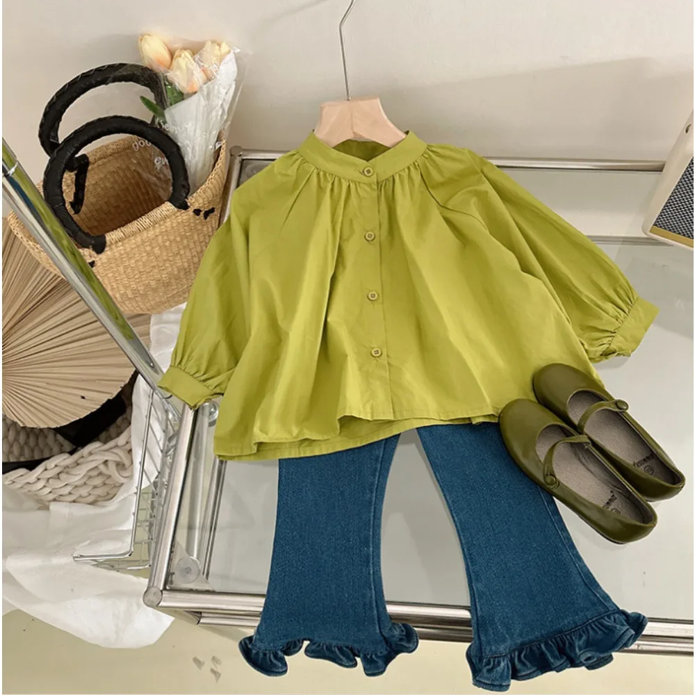 set-casual-da-2-pezzi-per-bambine-da-1-a-12-anni-graziosa-camicetta-a-forma-di-bambola-con-maniche-a-sbuffo-e-pantaloni-svasati-completo-primaverile-autunnale-per-bambine-da-100-140-cm