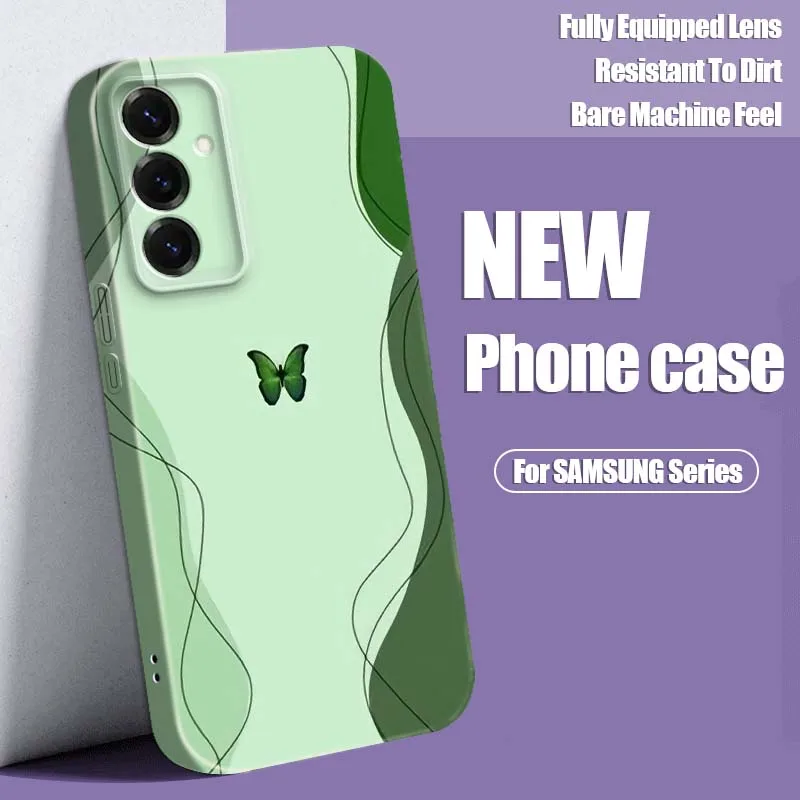 Butterfly Art Creative Color For Samsung Galaxy S25 S24 S23 S22 S21 Ultra Plus Edge FE 5G Feilin Protective Shell Phone Case