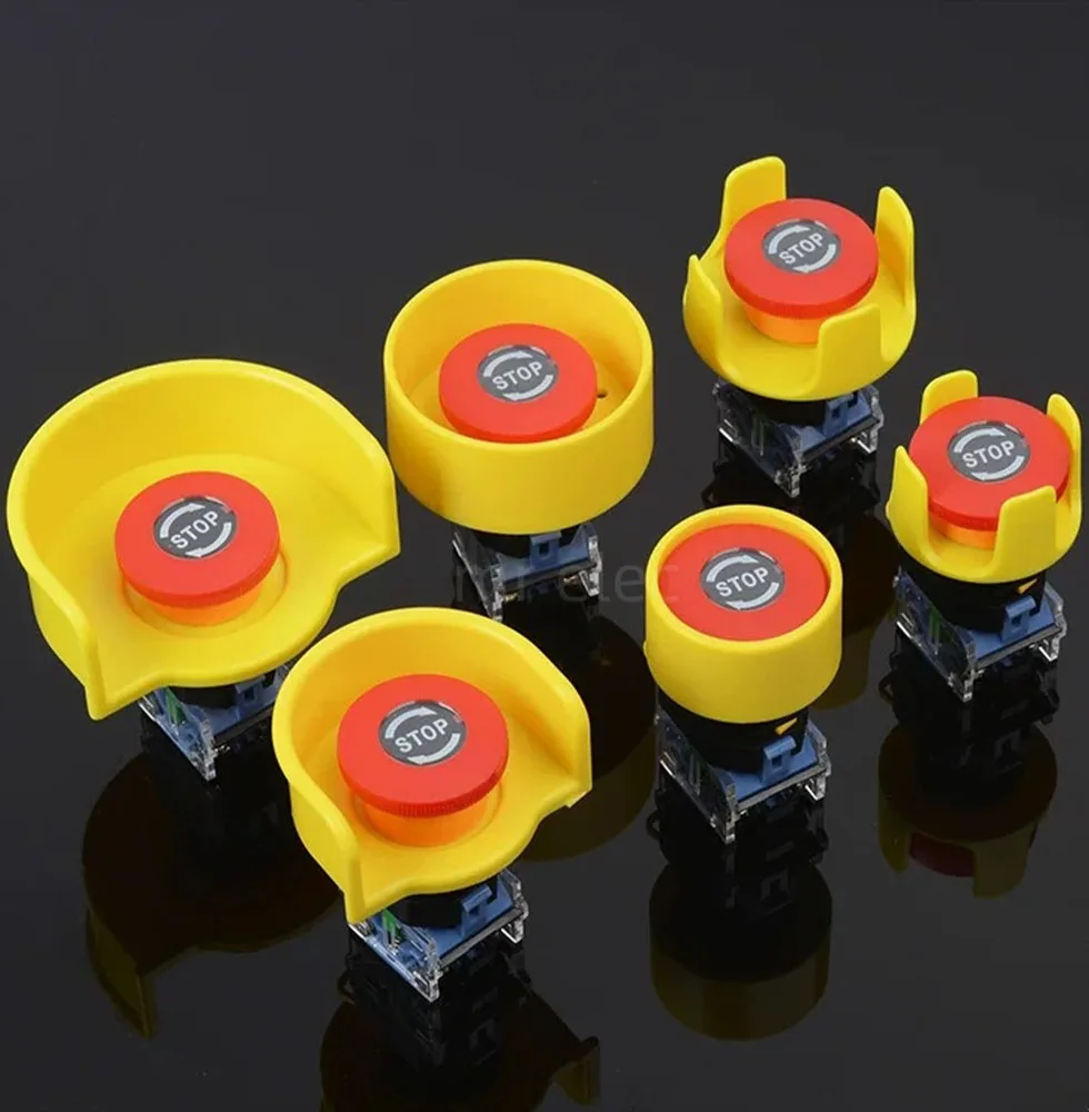مفتاح الغطاء الواقي لزر إيقاف الطوارئ يمنع تشغيل أسوأ حلقة الغطاء الواقي لرأس الفطر في حالات الطوارئ مقاس 22 مم #5