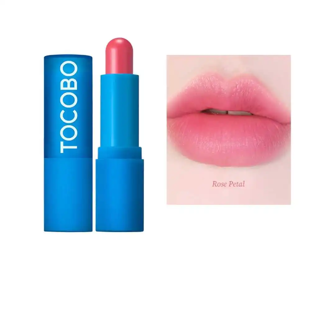 1/3 PCS TOCOBO Bálsamo labial colorido de vidro 3,5g Elegante e suave cor labial rosa hidratante e nutritivo batom cuidados diários com os lábios