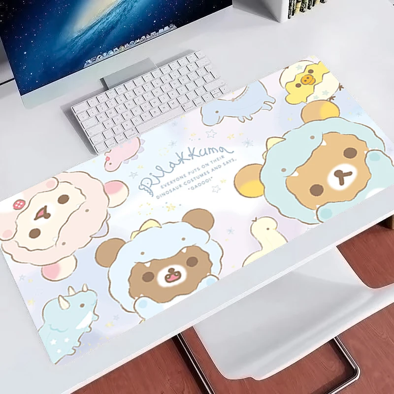 Cartoon Mouse Pads Gamer Extended Desk mat PC Computer Keyboard Pad kawaii gaming Accessories K-korilakkuma R-rilakkuma mousepad
