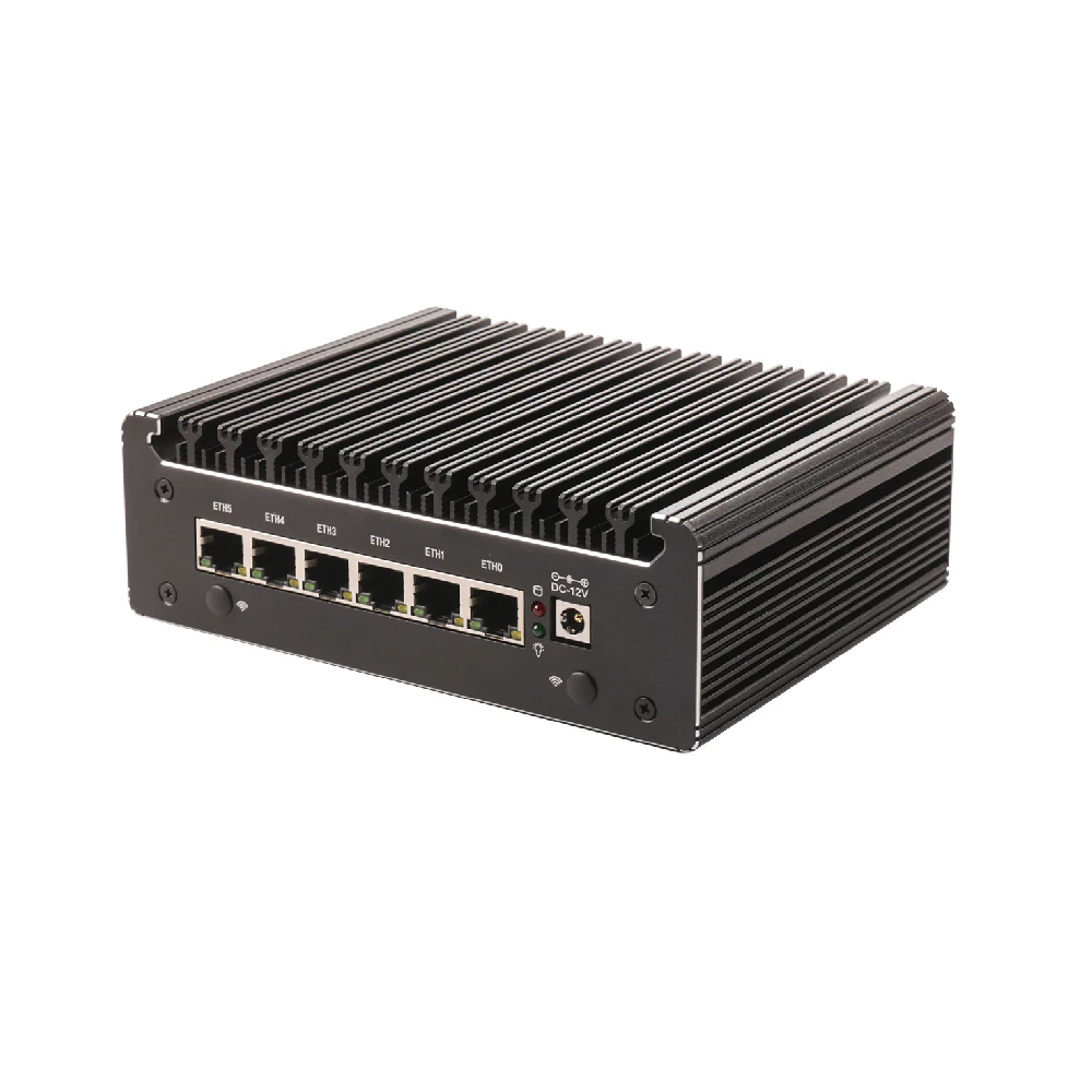 Micro appareil pare-feu HUNmersible, Mini PC,pFsense,Mikrotik,Intel N100,RS53,OPNsense, Explo, Routeur PC,AES-NI,6LAN,COM,HDMI,DP,Type-C