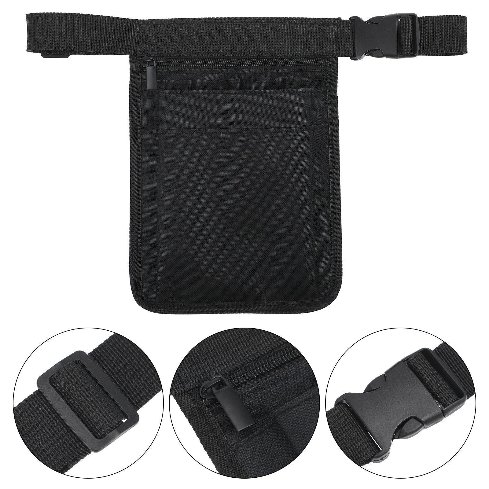

Black Oxford Tool Storage Fanny Pack Waterproof Waist Bag 29 5 49 2 Inches Gardening Medical Nurse Multiple Pockets Tools Belt