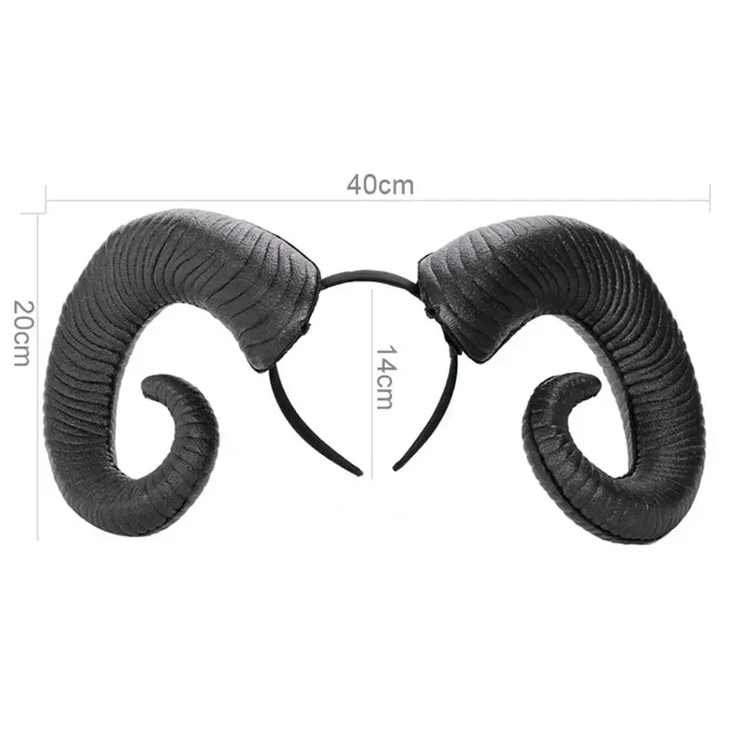 Halloween Headband Hairband Cow Sheep Horn Animal Curved Horn Devil Long Horn Carnival Masquerade Gothic Lolita Cosplay Props