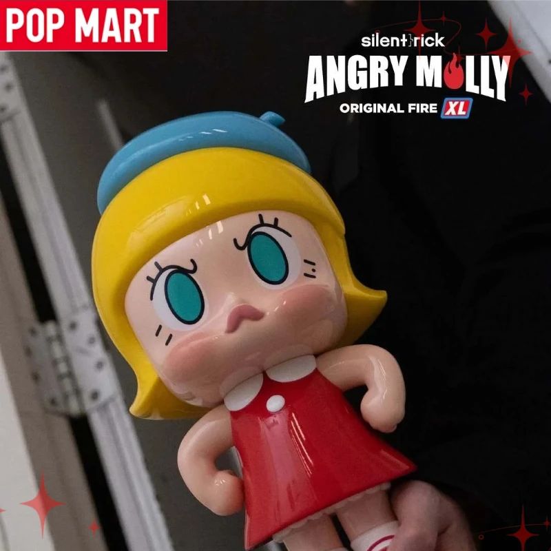 

New Genuine Pop Mart Angry Molly Flame XL Designer Series Indoor Put Holiday Gift