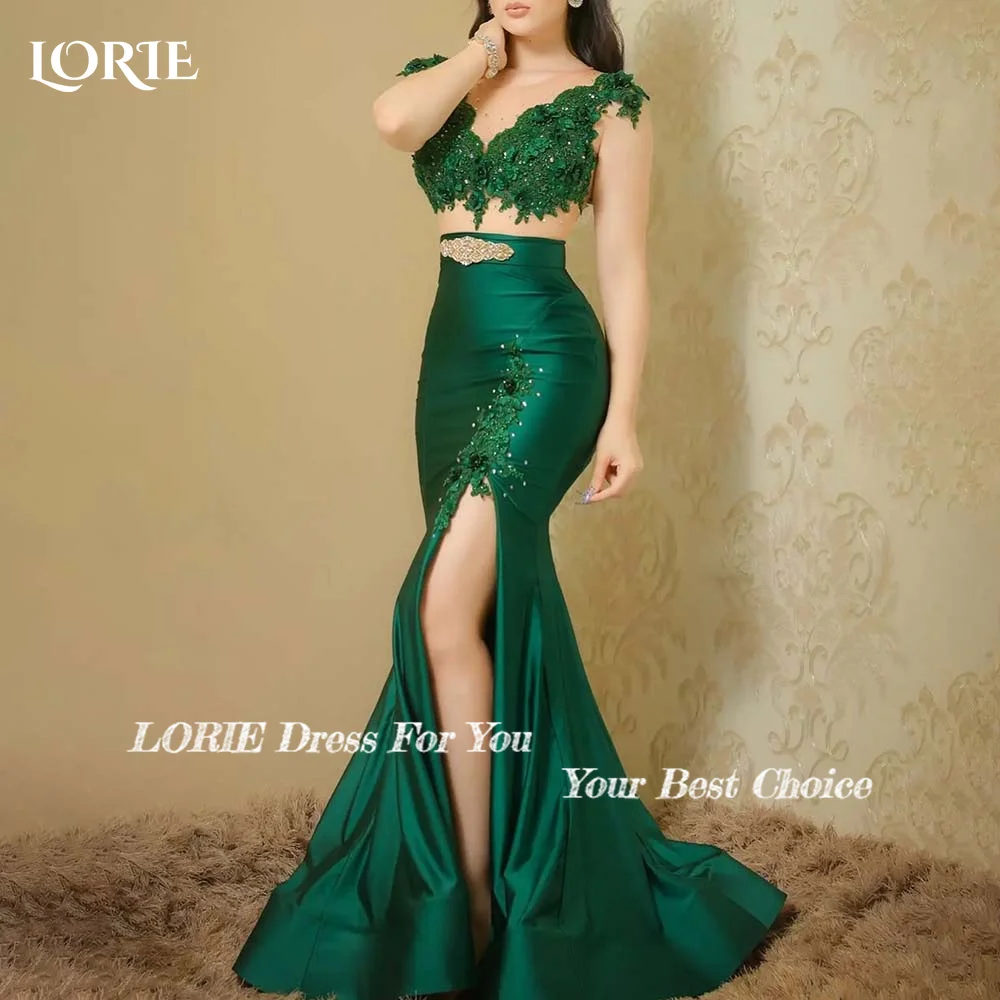 

LORIE Mermaid Evening Dresses Corset High Split Prom Dresses Strapless Corset Two Pieces Clebrity Party Gown 2024 Club Dresses