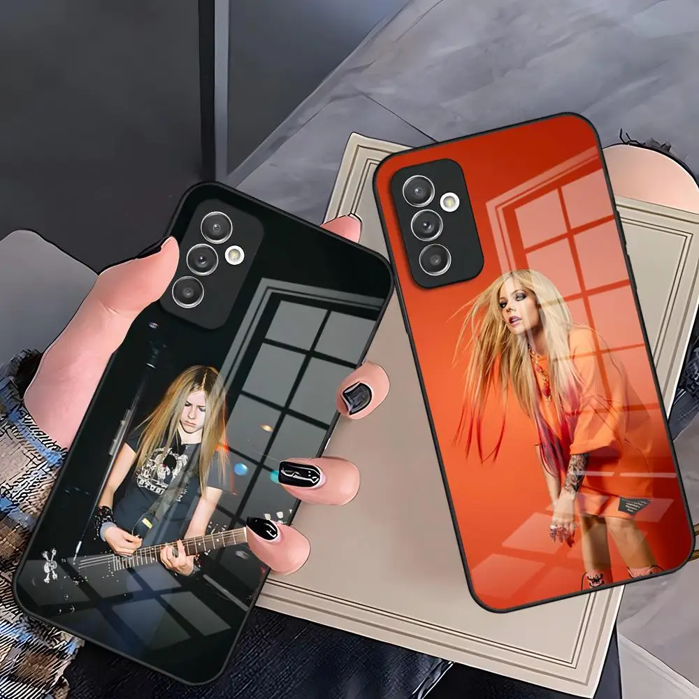 Singer A-Avril Lavigne Phone Case For Samsung A25 A13 A33 5G A54 A36 A35 A56 A52 A14 Shockproof Glass Cover