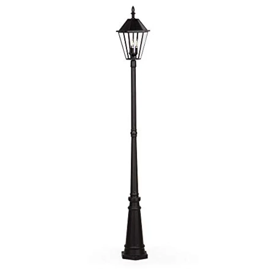 

London 12513LE4-SL LED Post Solar Light Outdoor Vintage Street Lights for Lawn Patio Yard Pathway Garden in Bronze with Energy-