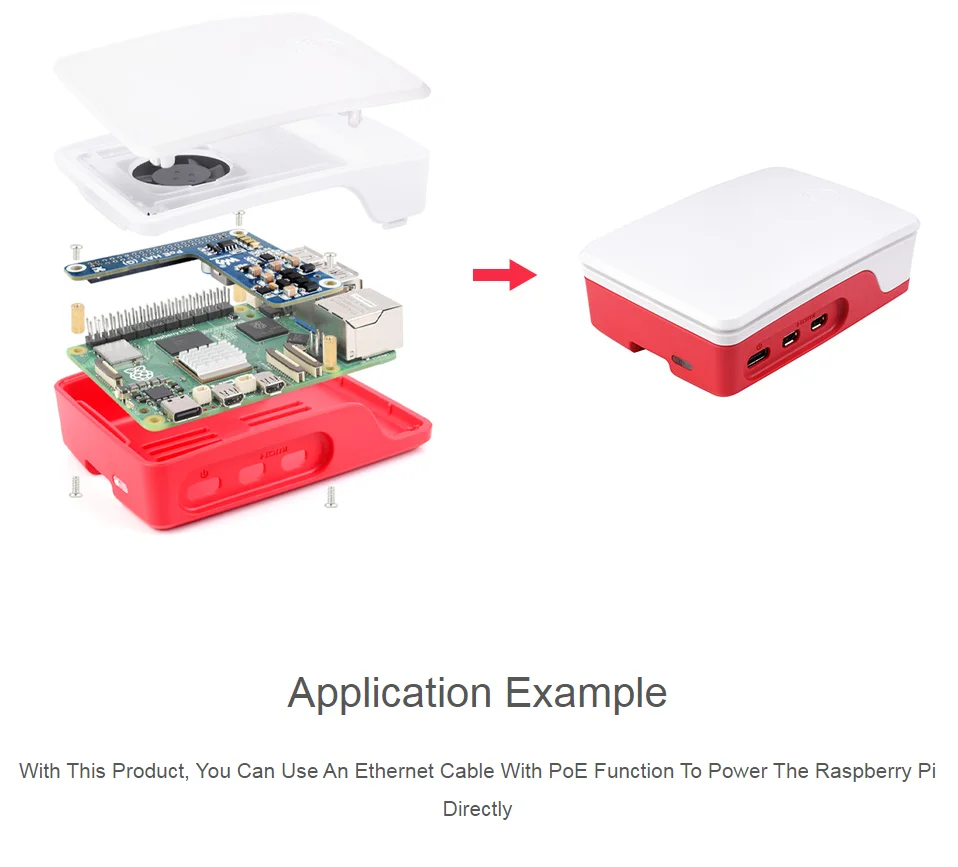 raspberry-pi-5用poe-hat-g-、5v-5a出力、8023af-atネットワーク規格対応、raspberry-pi-5-poe-hat