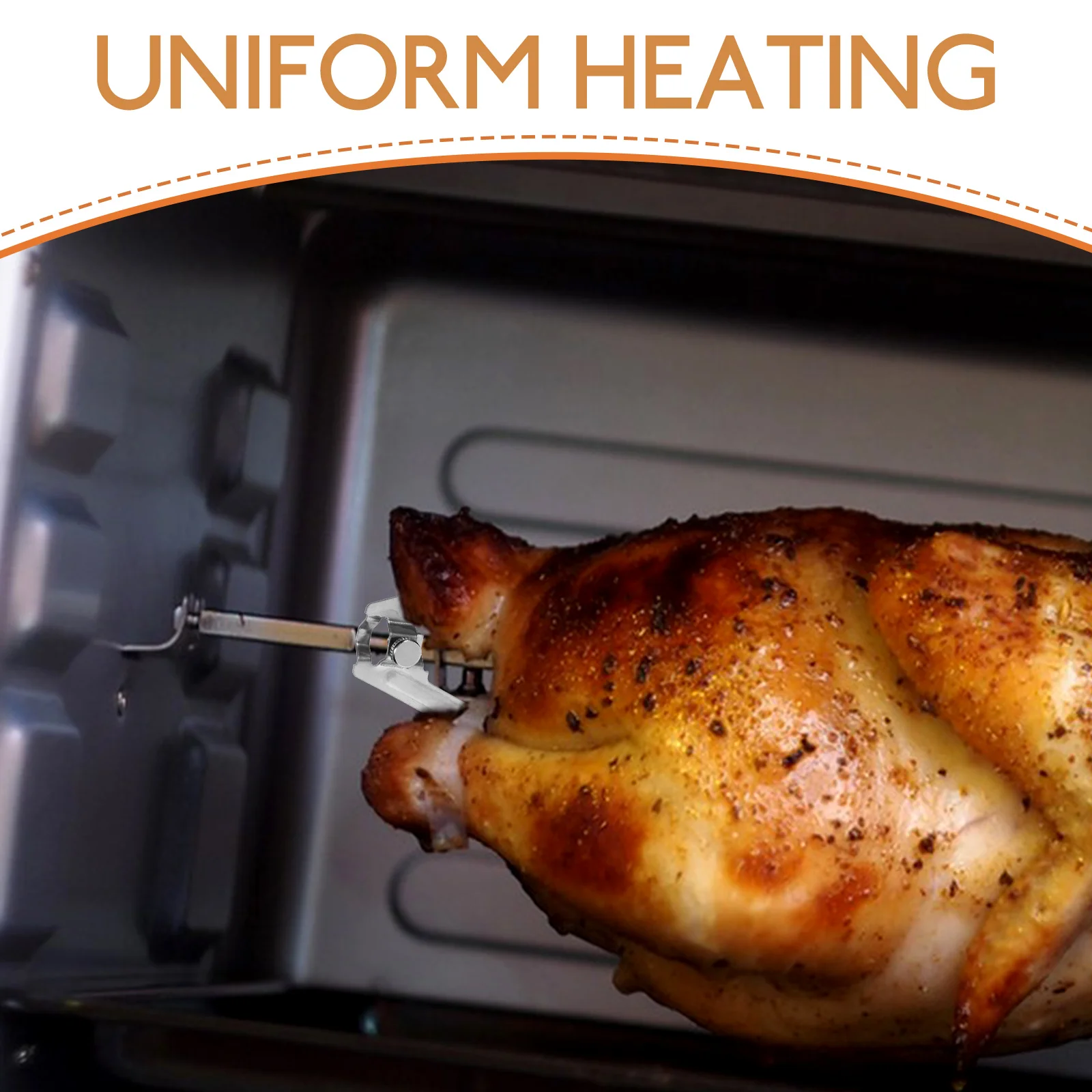 

2pcs Rotating Roast Chicken Forks Stainless Steel Bbq Grill Fork Air Fryer Oven Roast Accessories Meat Fish Grilled Forks