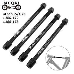 MUQZI Trainer Thru Axle Adapter M12 x 1.5/1.75 Thread 160-172mm 166-178mm Shaft Bike Wheels Quick Release Skewers