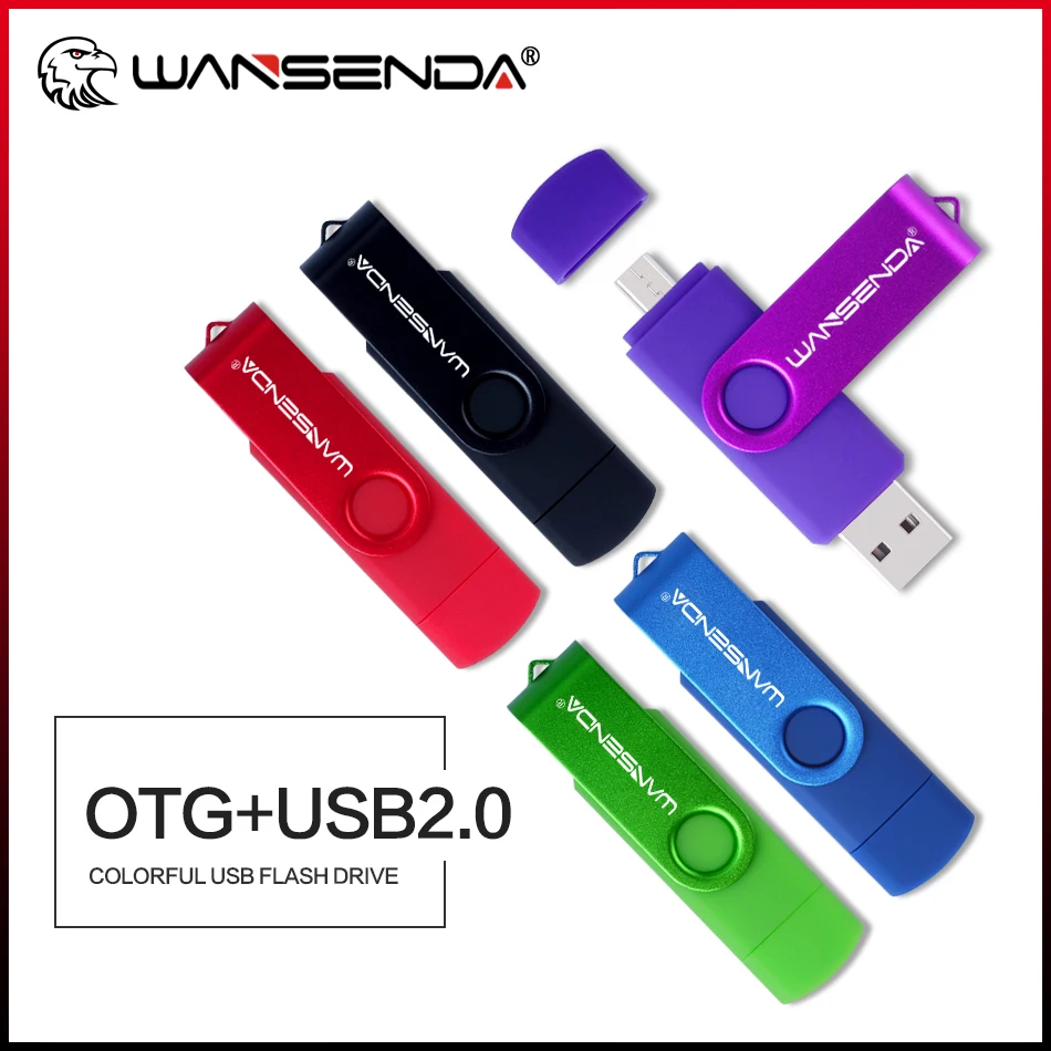 

WANSENDA OTG USB флеш-накопитель, 256 ГБ, 128 ГБ, 64 ГБ, 32 ГБ, 16 ГБ, 8 Гб