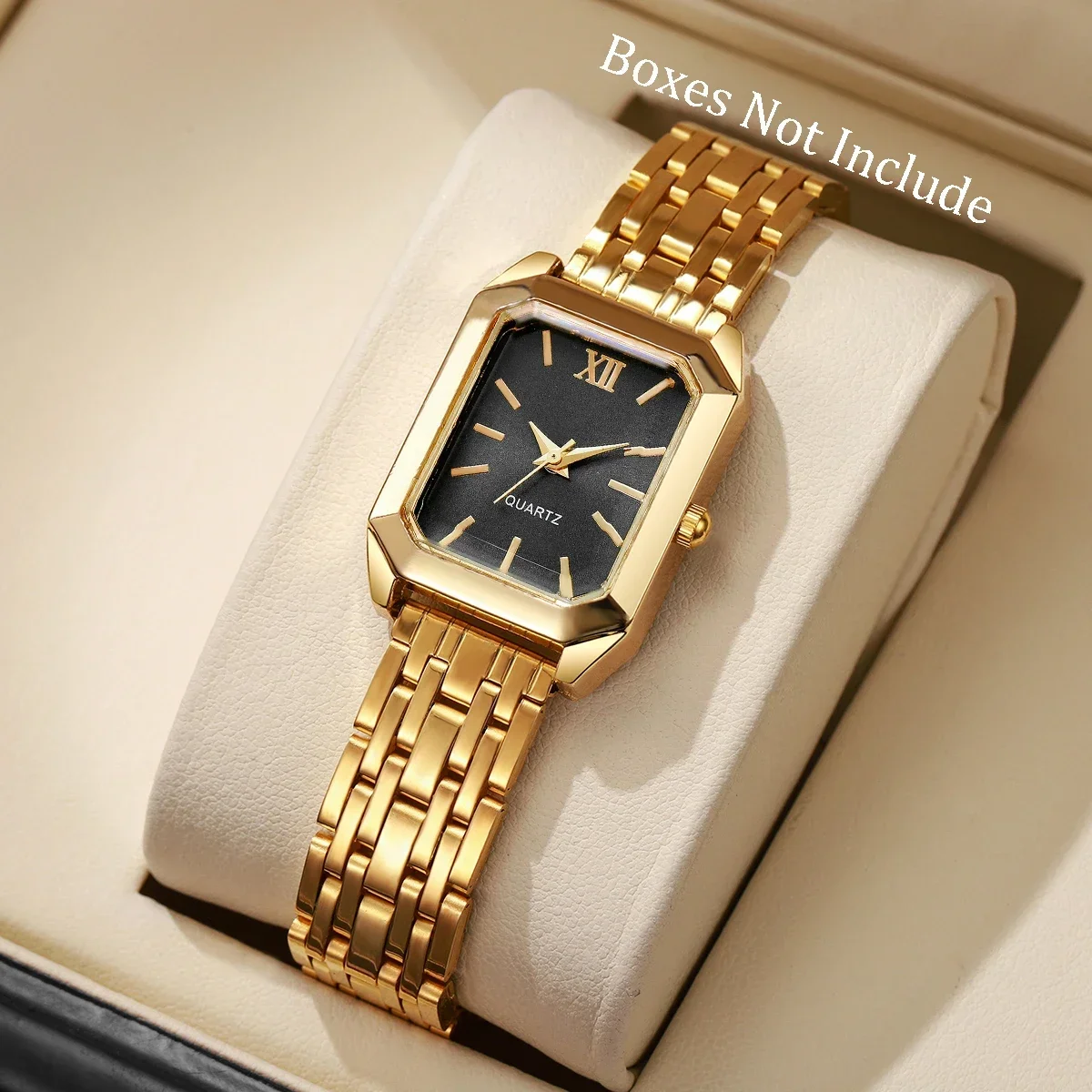 Casual Rectangle Dial Women's Quartz Wristwatch