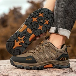 High-Quality Outdoor Men's Hiking Shoes Comfortable Waterproof Trekking Sneakers Man Non-Slip Wear-Resistant Climbing Shoes Men