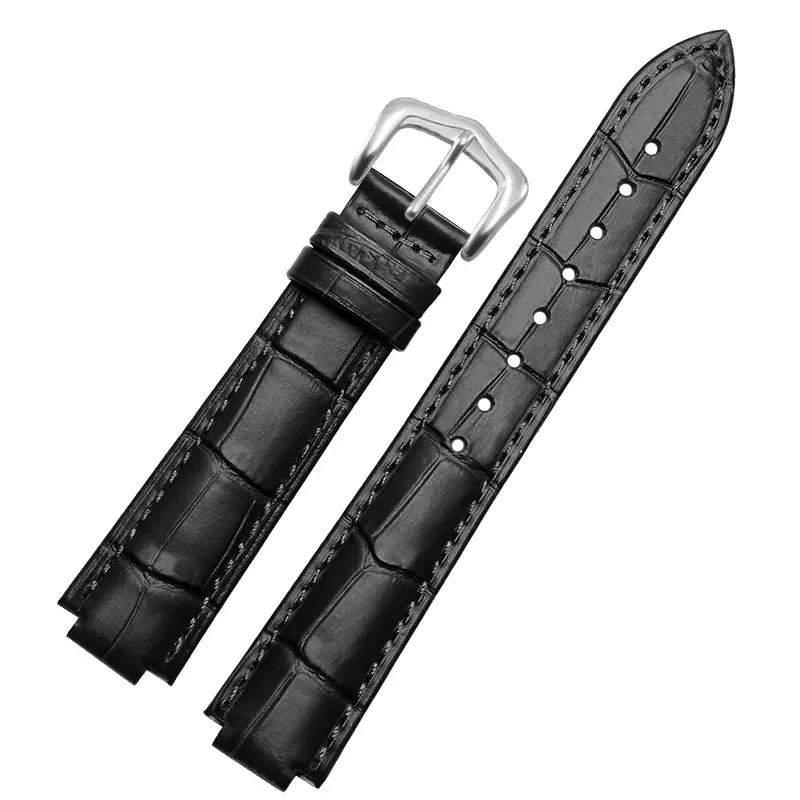 Leather Watch Band For  BALLON BLEU DE CARTIER  Watchstrap Women and Men Watch Convex Joint Bracelet 14mm 16mm18mm 20mm  22mm