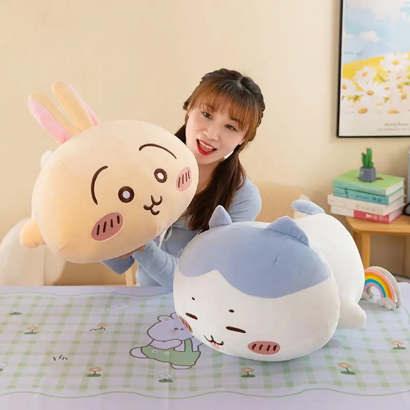 

Kawaii Chiikawa Anime MINISO Soft Sleeping Lovely Doll Cute Cartoon Ins Children Fashion Sweet Pillow Lovely Gifts for Kids