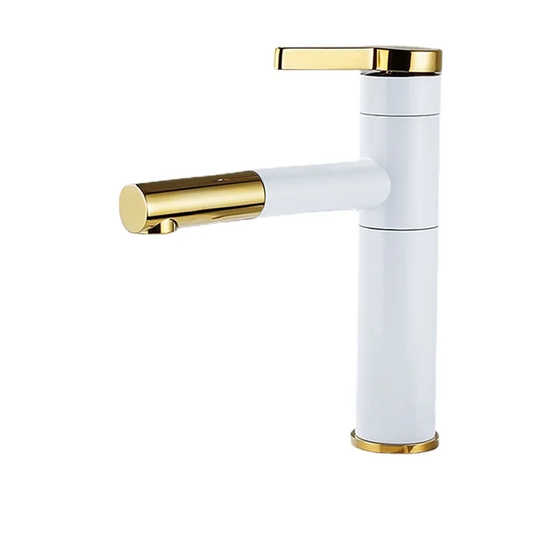 

Basin Faucet Swivel Multi Color Combination Hot and Cold Mixer Brass Short/tall Bathroom Vanity Faucet