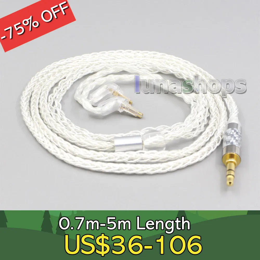 

2,5 мм 4,4 мм XLR 8-жильный посеребренный OCC кабель для наушников для Sony MDR-EX1000 MDR-EX600 MDR-EX800 LN006548