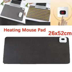 26x52cm Electric Heat Mouse Pad Table Mat Display Temperature Heating Mouse Pad Keep Warm Hand For Office Computer Desk Keyboard