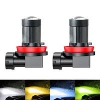 Laser Lens H7 H11 Led Fog Light Bulb H8 H16 jp 9005 HB3 9006 HB4 8000K 6000K 3000K Green Fog Lights for Car 1:1 Mini Design