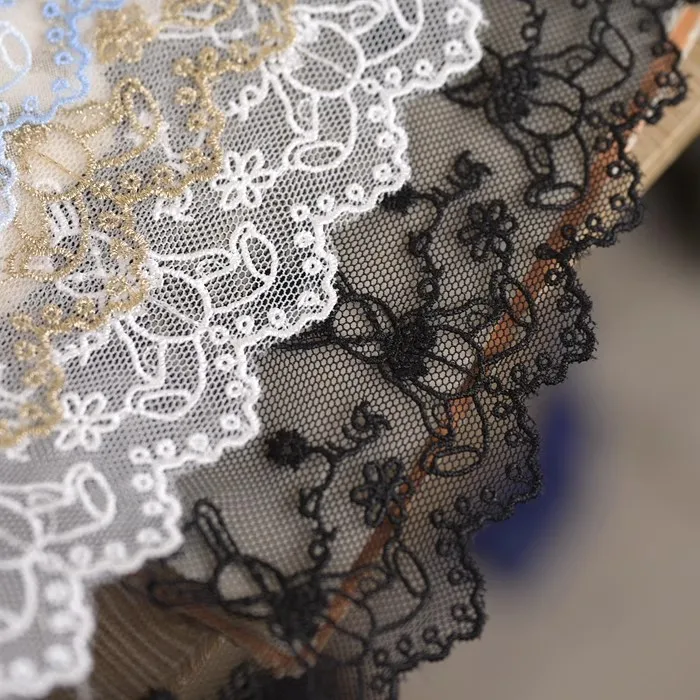 6Yard/Lot Farben Mesh Stoff Stickerei Kaninchen Spitze Trim 9cm breite DIY Halskette hand gefertigte Lolita Kleidung Kleid Näh zubehör – Detail 2