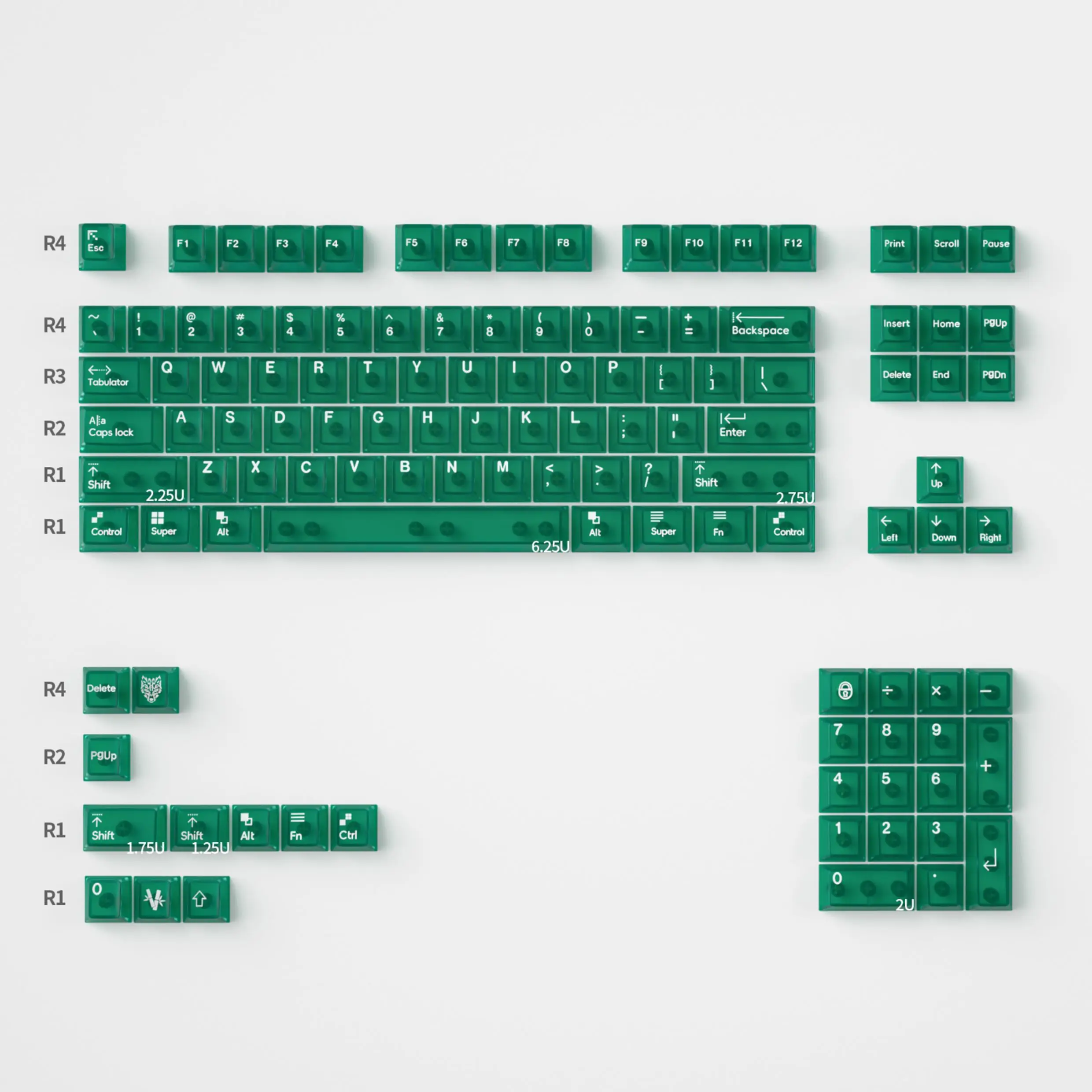 Set 114 Copritasti PC Profilo Cherry – Effetto Ghiaccio Trasparente, Stampa UV, Compatibile Con Tastiere 60% 65% 75% E Cherry MX