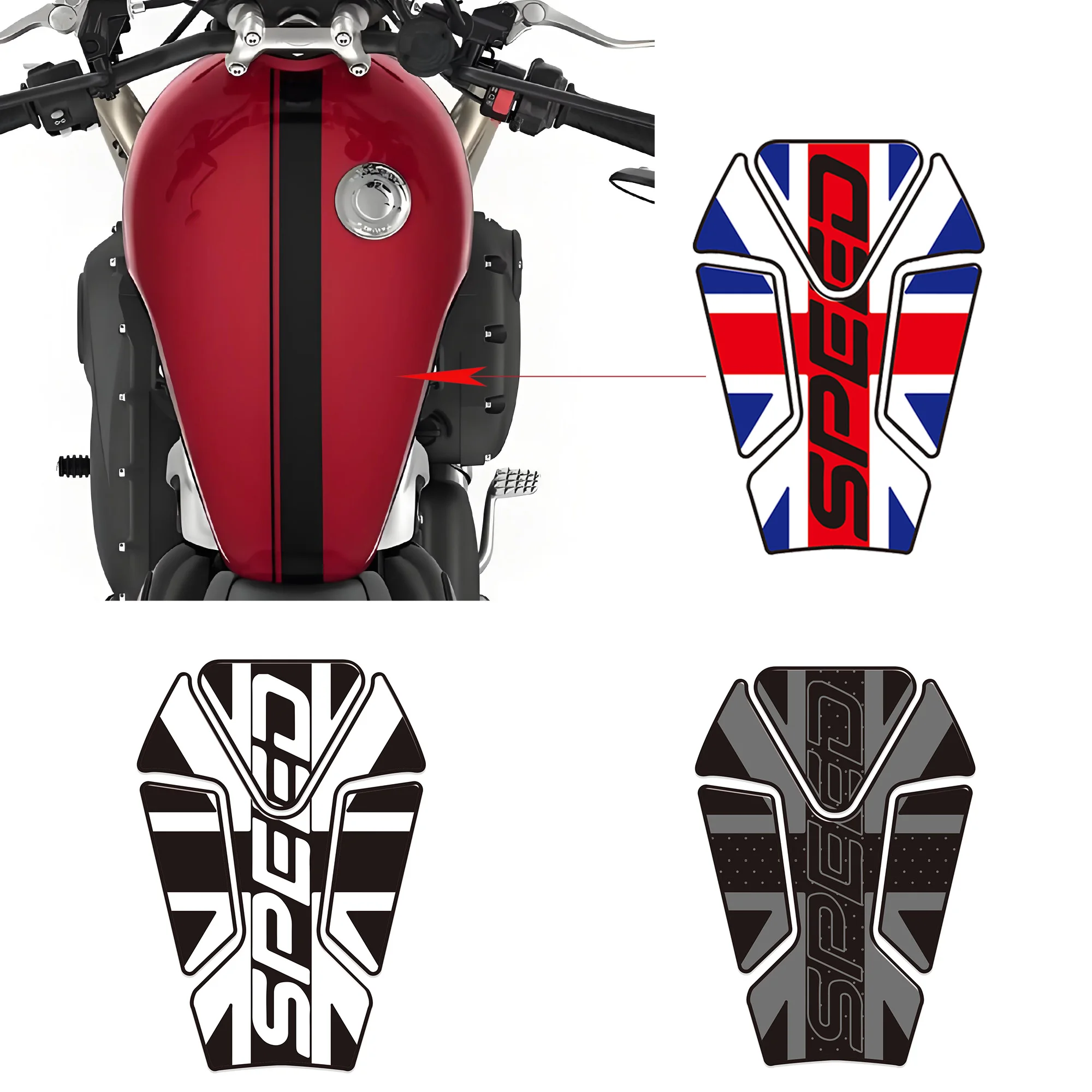 3D Stickers DECAL for Speed Twin 900 fit Speedmaster T100 T120 Street Cup Bobber MTE080 Bonneville Scrambler 1200 Thruxton R RS