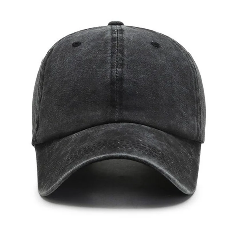 Men's Fashion Pure Cotton Solid Color Light Plate Baseball Cap Women's Baseball Cap Casual Cap To Do Old Adjustable