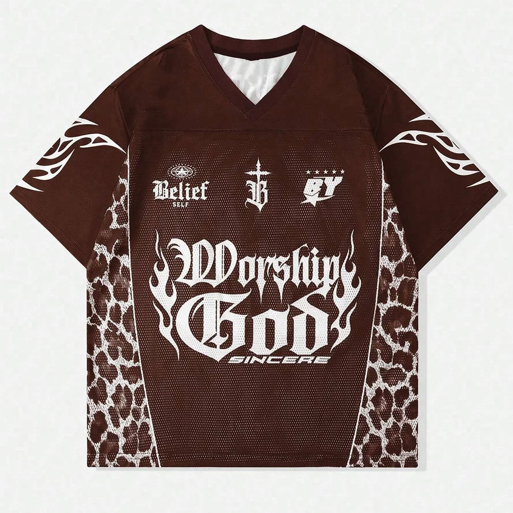 Summer Women's Football Jersey Fashionable Casual Quick Drying Breathable Harajuku Street Sports Shirt Plus Size Top T Shirt