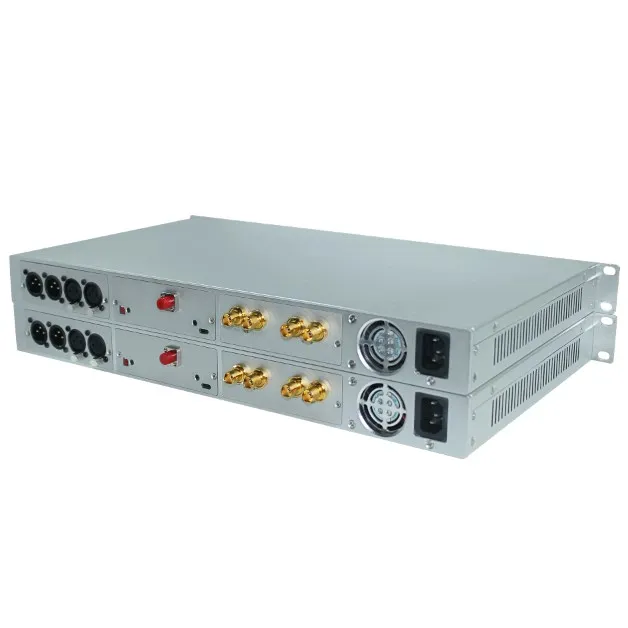 DeviceWell SIP2007 Balanced XLR 12G SDI Bidirectional Optical Transceiver Durable Aluminum Alloy Audio & Video AccessoryAR