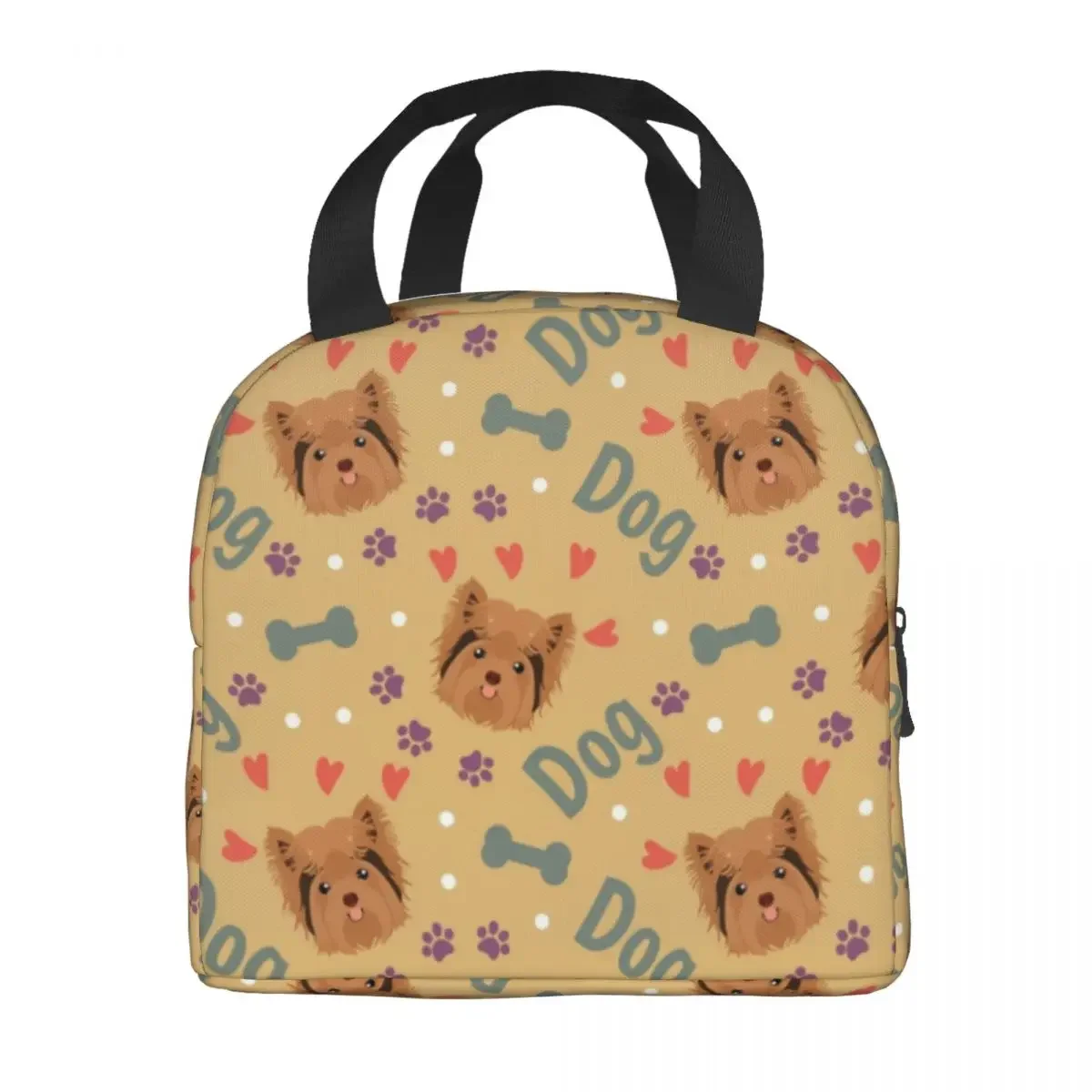 Love Yorkshire Terrier Lunch Box for Women Multifunction Yorkie Dog Thermal Cooler Food Insulated Lunch Bag Kids School Children