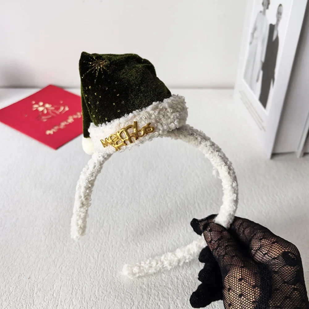 

Merry Christmas Decor Christmas Hat Headband Star Red Bowknot Hair Hoop Sequin New Year's Hairpin Christmas Children Hair Clip